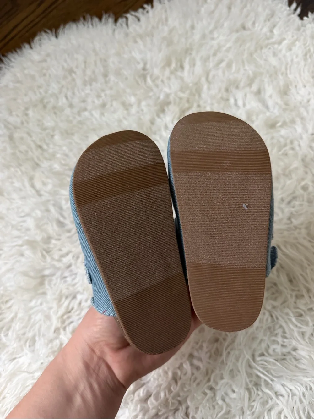 GAP Baby Blue Canvas Hook-and-Loop Embroidered Shoes